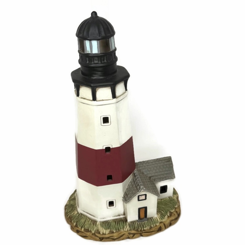 Vintage Geo. Z. Lefton Montauk Point Lighthouse Figurine LIGHT NOT INCLUDED